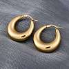 PVD Vacuum Plating 304 Stainless Steel Chunky Hoop Earrings for Women EJEW-F280-06E-G-2