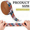 10 Yards Ethnic Style Polyester Jacquard Ribbon OCOR-WH0086-95B-2