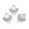 Non-Tarnish 304 Stainless Steel Pendant Cabochon Settings STAS-H172-13P-4