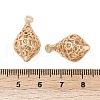 Hollow Out Brass Pendant Rhinestone Settings KK-G532-07G-3