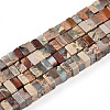 Natural Aqua Terra Jasper Beads Strands G-T140-52-4