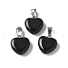 Natural Black Agate Pendants G-I311-A16-01-1
