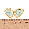 304 Stainless Steel Enamel Pendants STAS-U061-12G-3