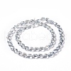 Transparent Electroplate Glass Beads Strands GLAA-C025-02G-3