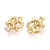 Brass Micro Pave Cubic Zirconia Pendants KK-N263-92A-G-2