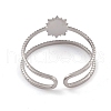 Non-Tarnish 304 Stainless Steel Cuff Rings RJEW-G285-66P-3