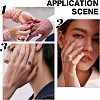 CHGCRAFT 24Pcs 6 Style Stainless Steel Open Cuff Finger Ring Finding FIND-CA0004-44-6