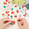 SUNNYCLUE 25Pcs 5 Styles OPaque Resin Pendants RESI-SC0002-34-4