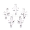 Tarnish Resistant 316 Surgical Stainless Steel Tiny Cross Charms STAS-E470-04P-2
