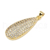 Brass Micro Pave Cubic Zirconia Pendants KK-S526-04G-2