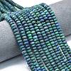 Dyed Natural Chrysocolla and Lapis Lazuli Beads Strands G-P575-A35-6x4mm-1