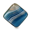 Natural Banded Agate Adjustable Rings RJEW-H240-01S-22-3