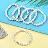 Natural Howlite Beaded Stretch Bracelets BJEW-Q692-42-8mm-1
