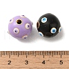 Brass Enamel Beads KK-R162-039G-3