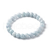 Reiki Crystal Natural Chalcedony Imitation Aquamarine Stretch Bracelets Set for Men Women BJEW-JB06806-01-4