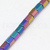 Electroplate Non-magnetic Synthetic Hematite Beads Strands G-J166-3x3mm-04-3