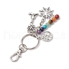 Lapis Lazuli & Green Aventurine & Synthetic Turquoise & Red Jasper & Tiger Eye & Amethyst & Red Aventurine Alloy Pendant Decorations KEYC-JKC00834-02-4