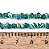 Electroplate Transparent Glass Beads Strands GLAA-N021-4mm-05-4