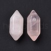 Natural Rose Quartz Double Terminal Pointed Pendants G-C007-02A-12-3