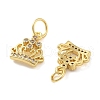 Brass Micro Pave Cubic Zirconia Pendants KK-C092-15G-2