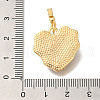 Brass Micro Pave Clear Cubic Zirconia European Dangle Charms Bails KK-K388-68G-3