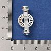 Rack Plating Brass Pave Cubic Zirconia Fold Over Clasps KK-M285-07S-3
