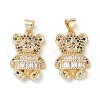 Brass Micro Pave Cubic Zirconia Pendants KK-M240-18-2