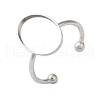 Non-Tarnish 304 Stainless Steel Open Cuff Ring Components X-STAS-I306-06B-P-1