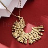 Exaggerated Semicircle 304 Stainless Steel Pendant Necklaces NJEW-M096-27G-4