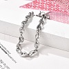 304 Stainless Steel Coffee Bean Chain Bracelets for Women Men BJEW-F488-01P-01-4
