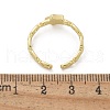 Brass Shell Cuff Rings for Women RJEW-C126-11G-5