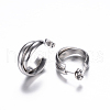 Tarnish Resistant 304 Stainless Steel Stud Earrings X-EJEW-P090-01P-1