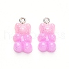Gradient Color Opaque Resin Pendants X-RESI-R433-02-3