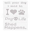 Gorgecraft 4 Sheets 4 Styles Dog Theme PET Plastic Adhesive Car Stickers STIC-GF0001-09-1