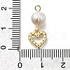 Brass Micro Pave Cubic Zirconia Pendants KK-B132-05G-3