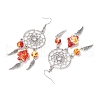 5Pairs 5 Colors Alloy & Synthetic Turquoise Chandelier Earrings EJEW-JE06339-01-5