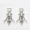 Tibetan Style Alloy Pendants TIBE-T010-26AS-RS-1