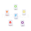 Opaque White Acrylic Connector Charms MACR-N012-21-2