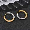 304 Stainless Steel Two Tone Hoop Earrings EJEW-P313-01B-G-3