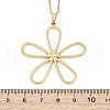 Hollow Flower 304 Stainless Steel Pendant Necklaces NJEW-M096-25G-3