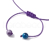 Adjustable Nylon Cord Braided Bead Bracelets for Women Men BJEW-JB11297-01-4