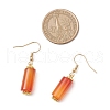 Column Natural Carnelian Beaded Necklace & Bracelet & Dangle Earring Sets SJEW-JS01330-6