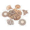  DIY Filigree Wood Dangle Earring Making Kit DIY-TA0009-68-2