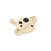 Brass Micro Pave Clear Cubic Zirconia Pendants KK-R213-19G-2