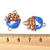Alloy Royal Blue Enamel Connector Charms FIND-U033-02P-3