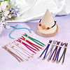 Unicraftale 15Pcs 15 Colors Twisted Nylon Cord Silder Bracelets MAK-UN0001-57-3