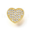 Brass Micro Pave Cubic Zirconia Charms KK-R222-01G-03-1