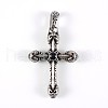 316 Surgical Stainless Steel Glass Big Gothic Pendants STAS-E070-26-1