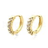 Brass Micro Pave Clear Cubic Zirconia Hoop Earrings EJEW-Z121-13G-4