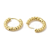 304 Stainless Steel Twist Rope Hoop Earrings EJEW-I286-01G-2